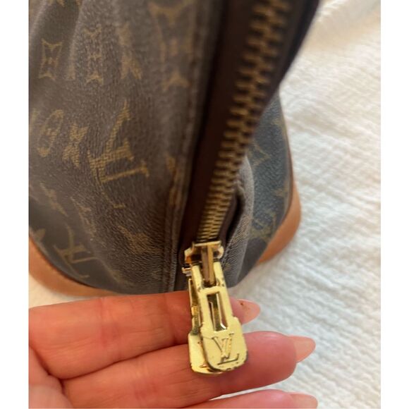 Louis Vuitton Alma PM Monogram Canvas Satchel Handbag Brown Vintage LV Top Handl - Picture 14 of 14